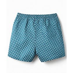 Pine Kids Cambric Woven Boxers With Polka Dot Print Pack of 2 - Navy Blue Black
