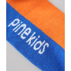 Pine Kids Cotton Mix Knit Ankle Length Socks With Brand Logo Print Set of 5 - Blue, White & Black