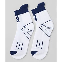 Pine Kids Cotton Knit Ankle Length Socks With Geometric Print Pack of 3 - Navy Blue & Yellow