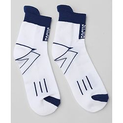 Pine Kids Cotton Knit Ankle Length Socks With Geometric Print Pack of 3 - Navy Blue & Yellow
