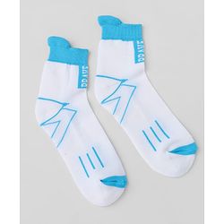 Pine Kids Cotton Knit Ankle Length Socks With Geometric Print Pack of 3 - Navy Blue & Yellow