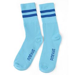 Pine Kids Cotton Knit Mid Calf length Striped Socks Pack of 5 - White Pink Blue Green & Plum