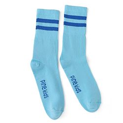 Pine Kids Cotton Knit Mid Calf length Striped Socks Pack of 5 - White Pink Blue Green & Plum