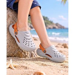 Pine Kids Solid Backstrap Closure Clogs - Grey