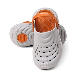 Pine Kids Solid Backstrap Closure Clogs - Grey