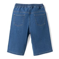 Pine Kids 100% Cotton Woven Half Sleeves Shirt and Denim Shorts with Roses Print - Navy Blue