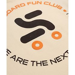 Pine Kids 100% Cotton Single Jersey Half Sleeves T-Shirt and Jogger with Skateboard Fun Club Print in Offwhite for 5-6 Years