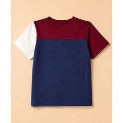 Pine Kids 100% Cotton Single Jersey Knit Half Sleeves T-Shirt and Jogger with Full Length and Louisiana Print in Navy Blue