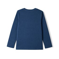 Pine Kids Disney Knit Full Sleeves T-Shirt & Pyjama Night Suit With Stitch Graphic - Navy Blue