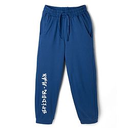 Pine Kids Marvel Single Jersey Knit Full Sleeves T-Shirt & Pyjama Night Suit Set With Spider Man Graphic &Text Print - Red & Blue