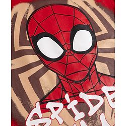 Pine Kids Marvel Single Jersey Knit Full Sleeves T-Shirt & Pyjama Night Suit Set With Spider Man Graphic &Text Print - Red & Blue