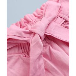 Pine Kids Single Jersey Knit Sleeveless Floral Printed Top & Pant Set - Pink