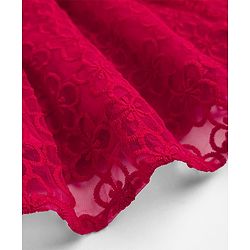 Pine Kids Mesh Woven Sleeveless Party Dress - Red