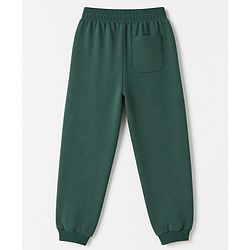 Pine Kids Looper Knit Half Sleeves T-shirt & Joggers Set With Text Print - Green