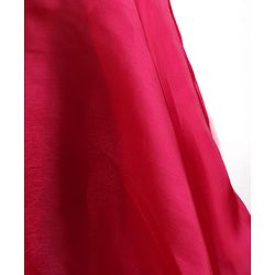 Pine Kids Organza Woven Solid Sleeveless Party Dress - Red