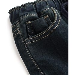 Pine Kids Denim Woven Full Length Jeans in Navy Blue