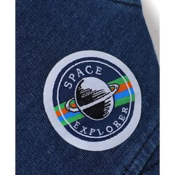 Pine Kids Denim Full Length Joggers with Planet Patch - Navy Blue