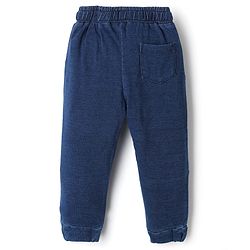 Pine Kids Denim Full Length Joggers with Planet Patch - Navy Blue
