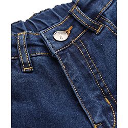 Pine Kids Cotten Blend Denim Woven Full Length Jeans - Navy Blue