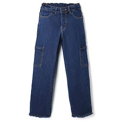 Pine Kids Cotten Blend Denim Woven Full Length Jeans - Navy Blue