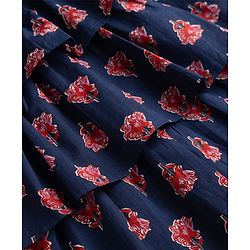 Pine Kids Cotton Woven Three Fourth Sleeves Kurta and Salwar Set with Dupatta and Floral Print - Blue