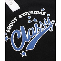 Pine Kids Cotton Knit Full Sleeves Sweatshirts with Classy Text Print - Black