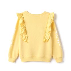 Pine Kids 100% Cotton Knit Sweatshirt with Full Sleeves, Beautiful Print in Yellow