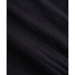 Pine Kids Cotton Woven Half Sleeves Knee Length Solid Frock - Black