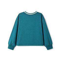 Pine Kids 100% Cotton Knit Full Sleeves T-Shirts with Simply Blessed Print - Teal Blue