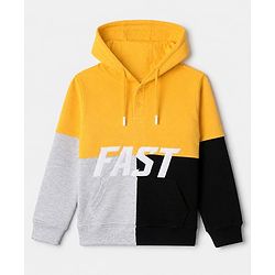Pine Kids 100% Cotton Knit Full Sleeves Sweatshirt with Fast Print in Yellow