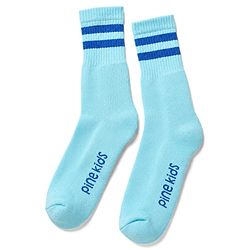 Pine Kids Cotton Knit Socks With Text Design Pack Of 3 -Pink Lavender & Blue