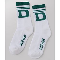Pine Kids Cotton Mix Knit Mid Calf Socks With Text Design Pack of 3 - White