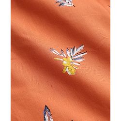 Pine Kids 100% Cotton Cambric Woven Boxers with Beach Theme & Leaf Print Pack of 2 - Blue & Orange