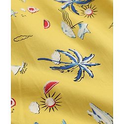 Pine Kids 100% Cotton Cambric Woven Boxers with Beach Theme & Boat Print Pack of 2 - Violet & Yellow