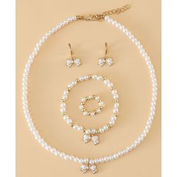 Pine Kids Free Size Beaded Jewellery Set - Off White