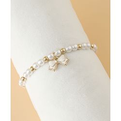 Pine Kids Free Size Beaded Jewellery Set - Off White