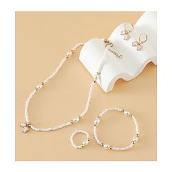 Pine Kids Free Size Beaded Jewellery Set - Off White