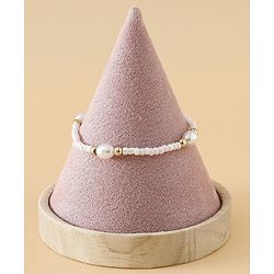 Pine Kids Free Size Beaded Jewellery Set - Off White