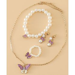 Pine Kids Free Size Jewellery Set - Purple