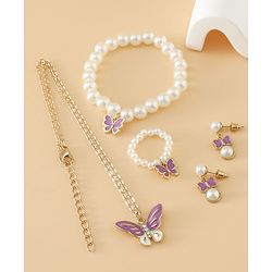 Pine Kids Free Size Jewellery Set - Purple