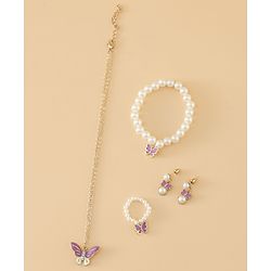 Pine Kids Free Size Jewellery Set - Purple