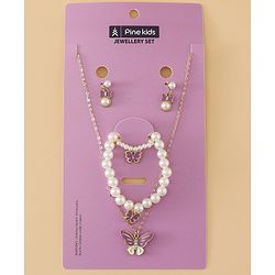 Pine Kids Free Size Jewellery Set - Purple