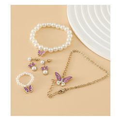 Pine Kids Free Size Jewellery Set - Purple