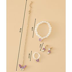 Pine Kids Free Size Jewellery Set - Purple