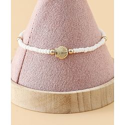 Pine Kids Free Size Bracelets & Bangles Set for Girls - Golden & White