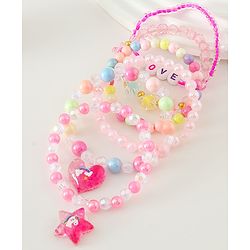 Pine Kids Free Size Bracelets & Bangles Set for Girls - Pink