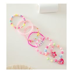 Pine Kids Free Size Bracelets & Bangles Set for Girls - Pink