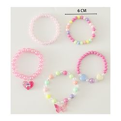 Pine Kids Free Size Bracelets & Bangles Set for Girls - Pink