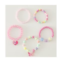 Pine Kids Free Size Bracelets & Bangles Set for Girls - Pink
