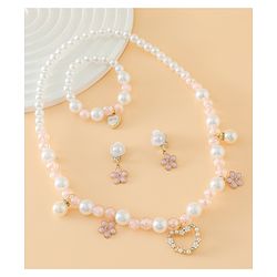 Pine Kids Free Size Jewellery Set for Girls - Pink